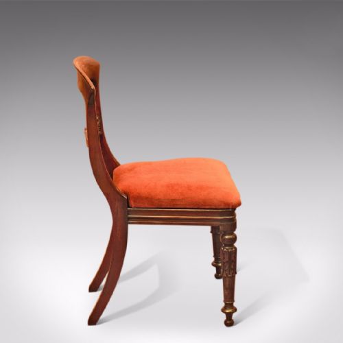 fig 4. Regency Set of 4 Rosewood Antique Dining Chairs, c.1820
