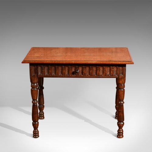 fig 1. Victorian Oak Antique Side Table, c.1860