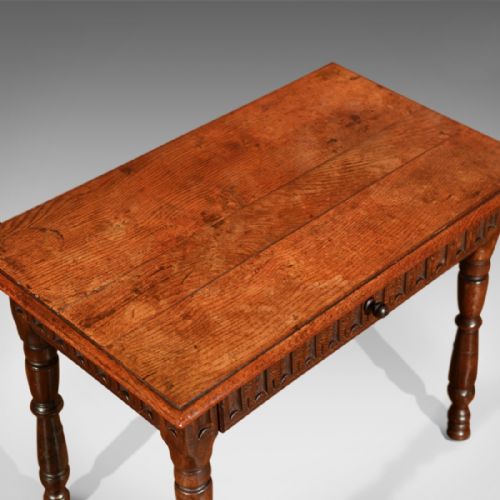 fig 2. Victorian Oak Antique Side Table, c.1860