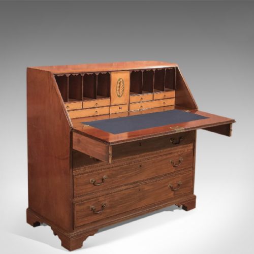 Antique Bureau, Georgian Mahogany C.1780