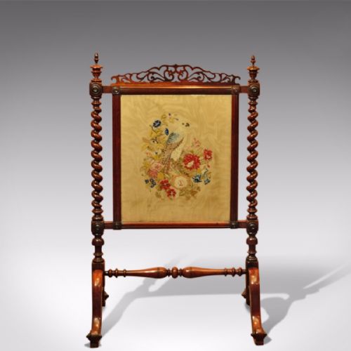 fig 1. Victorian Rosewood Antique Fire Screen, c.1850