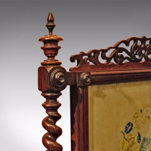 fig 3. Victorian Rosewood Antique Fire Screen, c.1850