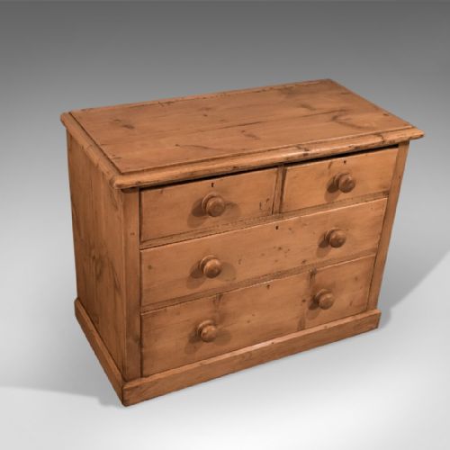 fig 2. Antique Pine Chest of Drawers - Quality English Victorian Country Storage c1900