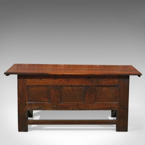fig 3. Antique Coffer, 18th Century French Oak Trunk