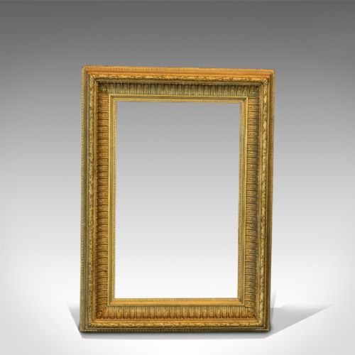Victorian Wood and Gilt Antique Picture Frame, C.1880