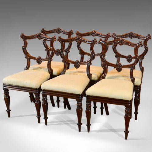 fig 1. Set of Six Antique Chairs, Rosewood, William IV c.1835