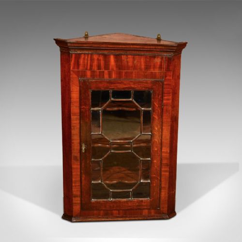 fig 1. Georgian Glazed Antique Corner Cabinet, c.1800