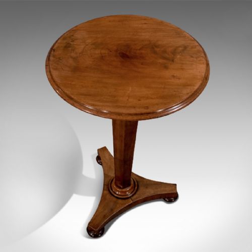 Antique Wine Side Lamp Table English Regency Quality Flame Mahogany C1820