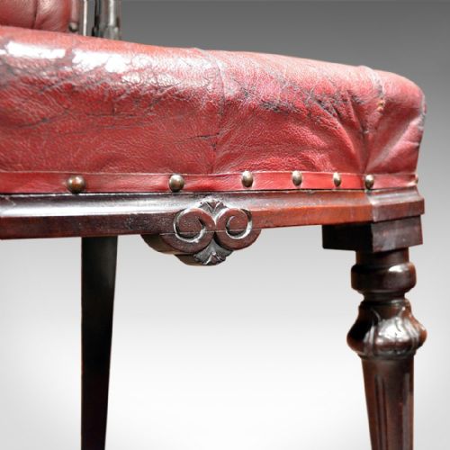 fig 2. Regency Red Leather Antique Library Chair, c.1830