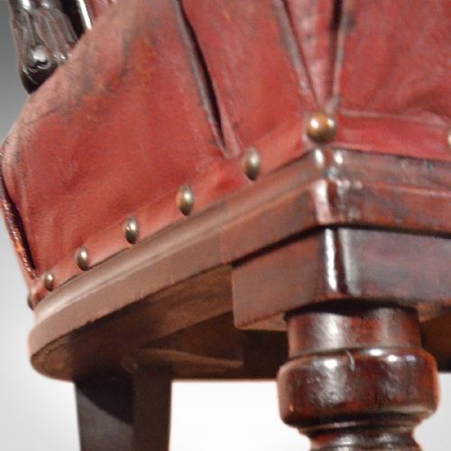 fig 4. Regency Red Leather Antique Library Chair, c.1830