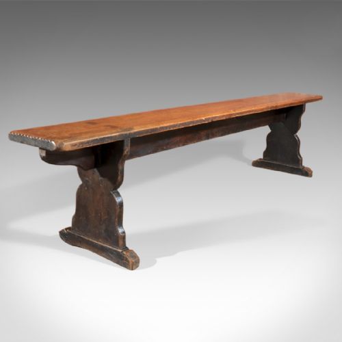Long Victorian Kitchen Antique Bench