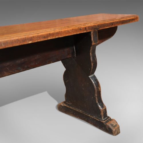 fig 2. Long Victorian Kitchen Antique Bench