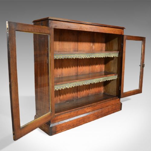 fig 2. Antique Bookcase Victorian Glazed Display Cabinet