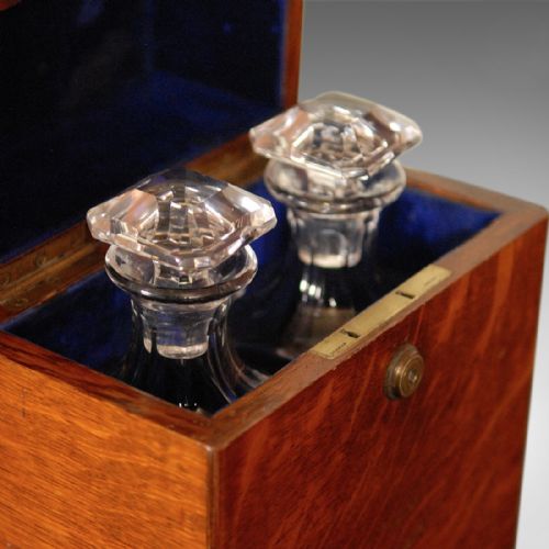 fig 3. Antique Pair of Glass Decanters Victorian c.1895