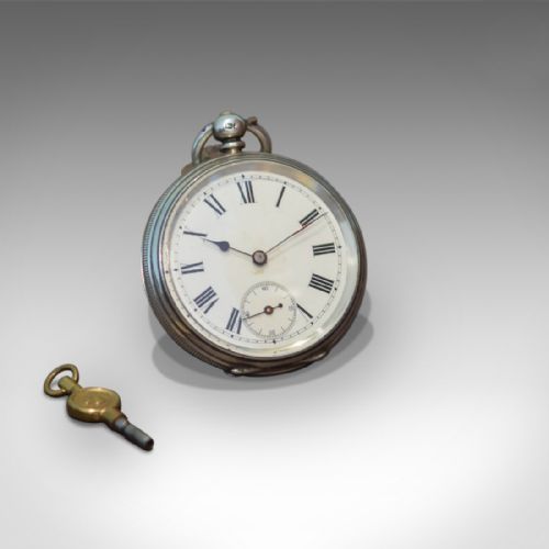 Antique Pocket Watch, Silver Cased Chester 1884