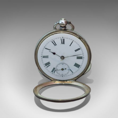 fig 2. Antique Pocket Watch, Silver Cased Chester 1884