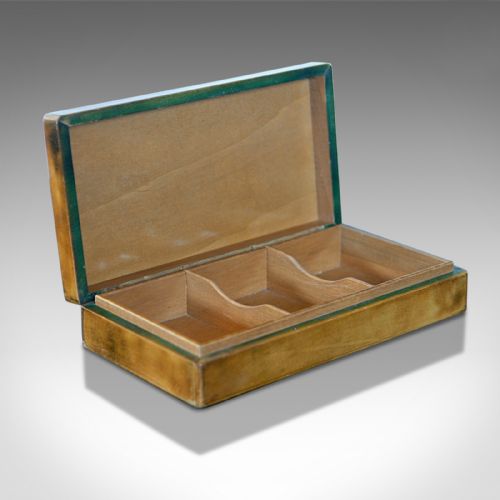 Mid Century Leather Card Box, Liberty of London, Vintage Case Desk Writing Cigar