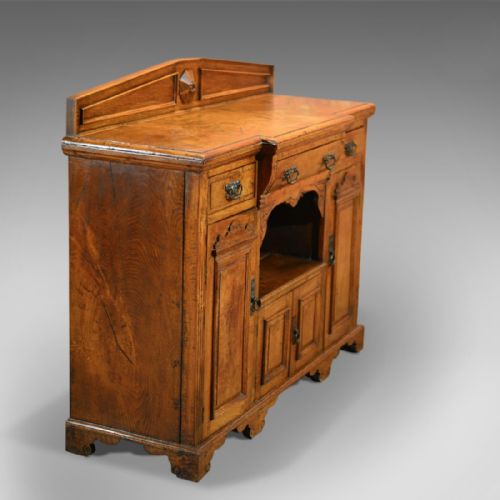 fig 1. Antique Breakfront Sideboard, Victorian Buffet Cupboard