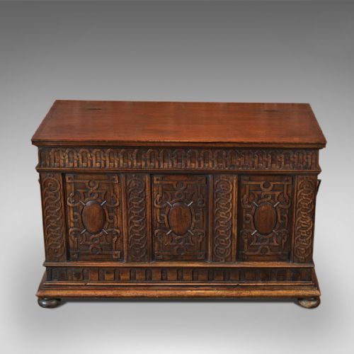 fig 1. Antique Coffer, French Walnut c.1800
