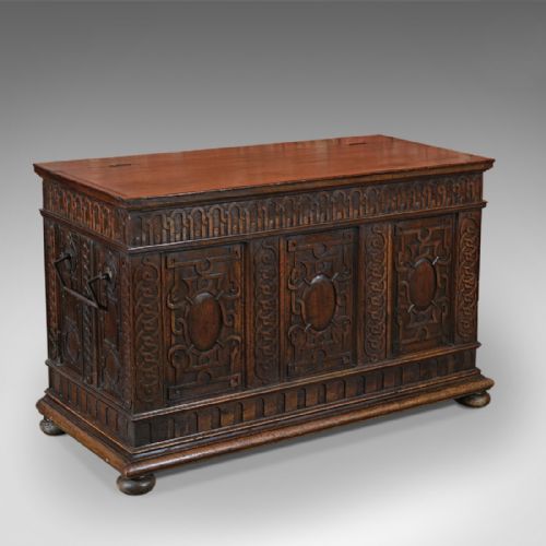 fig 2. Antique Coffer, French Walnut c.1800