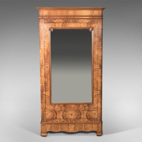 fig 3. French Antique Armoire, 19th Century Wardrobe Burr Walnut