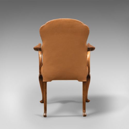 fig 4. Antique Pair of Armchairs, Edwardian Leather Chairs