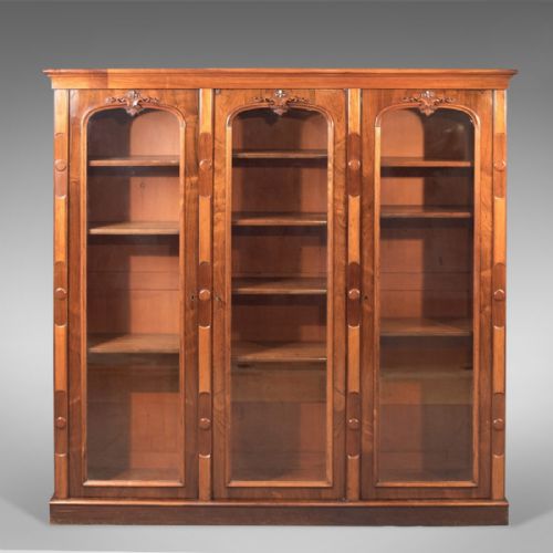 fig 1. Antique Bookcase, Regency Rosewood Glazed Cabinet, c.1830