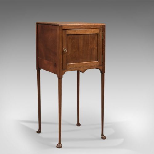 Antique Bedside Cabinet, Georgian Pot Cupboard Nightstand