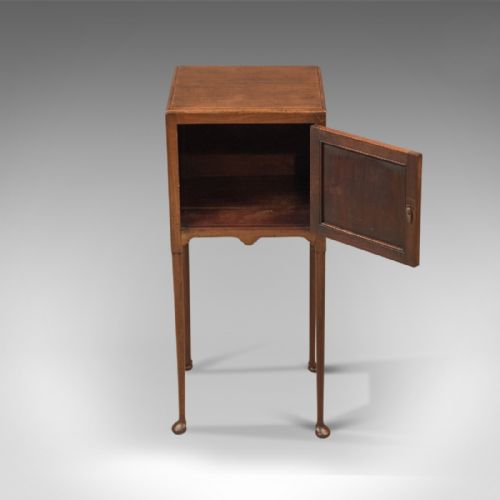 fig 2. Antique Bedside Cabinet, Georgian Pot Cupboard Nightstand