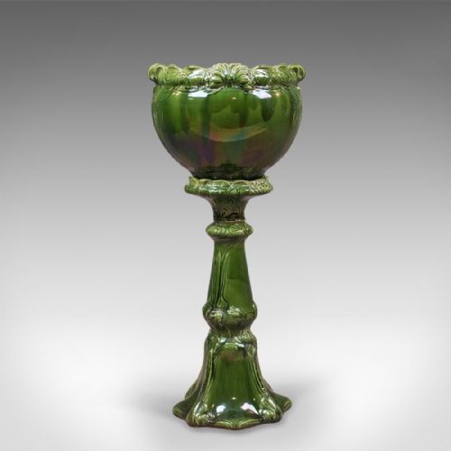 Antique Jardiniere, Victorian Majolica Plant Stand