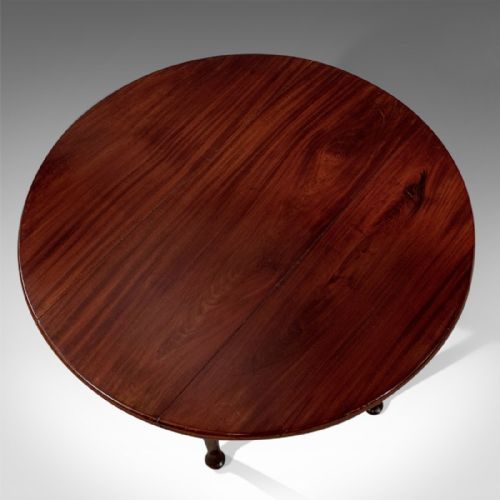 fig 2. Antique English Georgian Drop Leaf Dining or Centre Table Fine Mahogany c1780