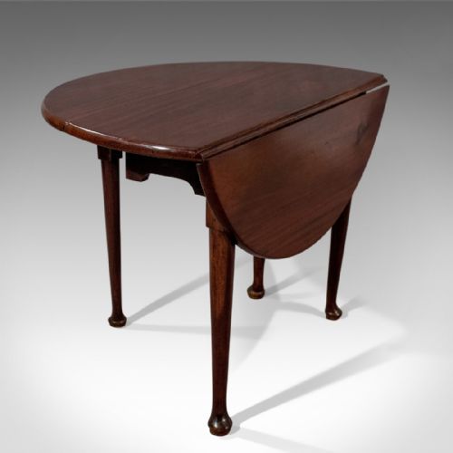 fig 3. Antique English Georgian Drop Leaf Dining or Centre Table Fine Mahogany c1780