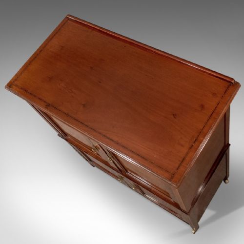 fig 3. Antique English Edwardian Cabinet Storage Cupboard 3' Wide - In Mahogany c1910