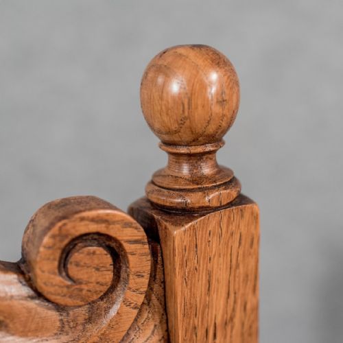 fig 3. Antique Pair of Oak Barley Twist Dining Side Chairs Quality Edwardian c1910