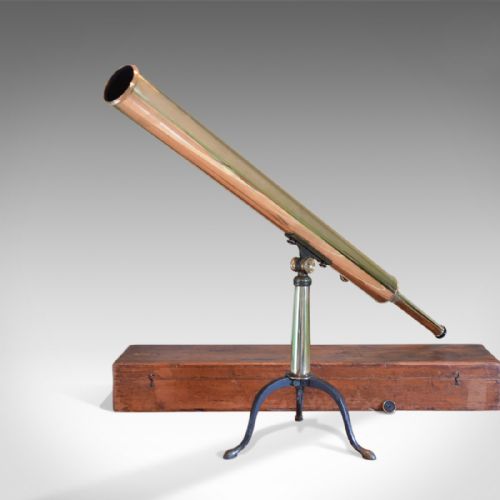 Antique Telescope, 2.75" Refracting Achromatic Library Scope, Early C19th