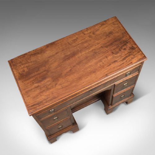 fig 3. Antique Kneehole Desk, Victorian Knee Hole c.1870