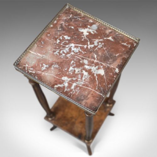 fig 2. Antique Jardiniere, French Galleried Marble Stand, c.1850