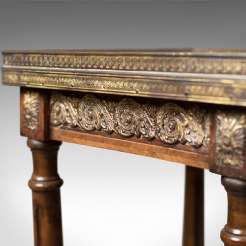 fig 3. Antique Jardiniere, French Galleried Marble Stand, c.1850