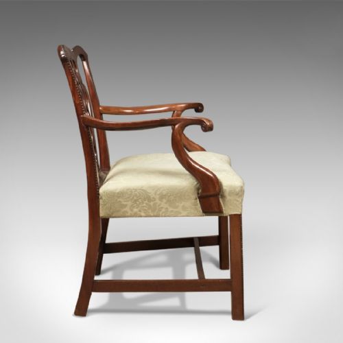 fig 2. Antique Chair, Chippendale Influenced Carver Armchair, c.1800