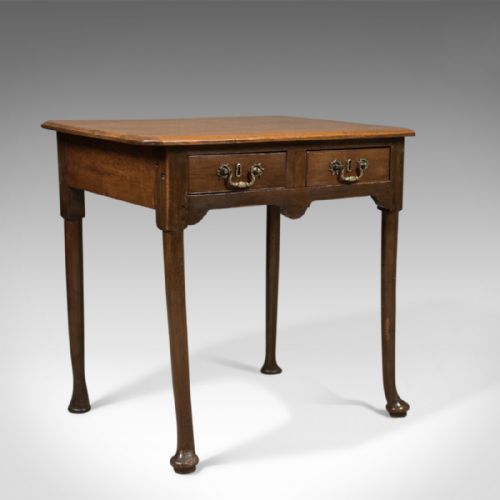 Antique Lowboy, Victorian Hall Table, English Oak C.1850