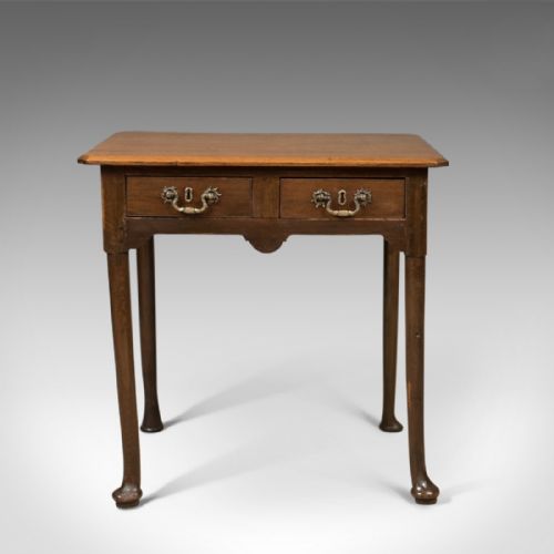 fig 1. Antique Lowboy, Victorian Hall Table, English Oak c.1850