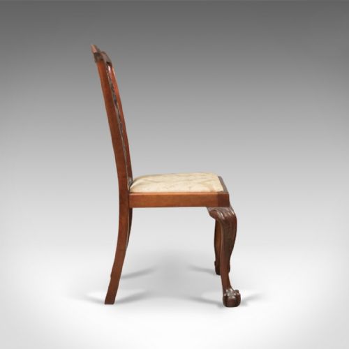 fig 3. Set of 4 Antique Dining Chairs, Victorian Chippendale Revival, c.1890