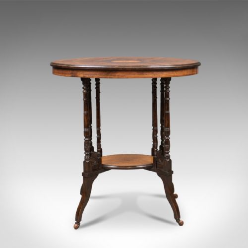 fig 1. Antique Side Table, Victorian Rosewood, English c.1880