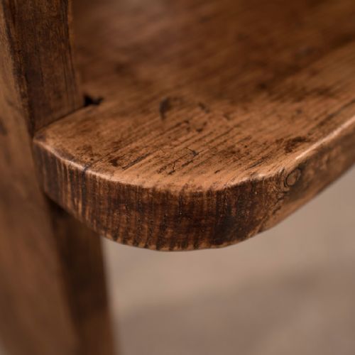 fig 1. Antique Pine Bench Settle Pew Country Hall Seat 51