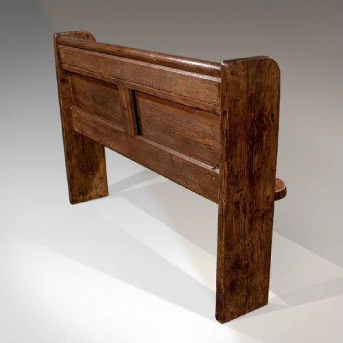 fig 3. Antique Pine Bench Settle Pew Country Hall Seat 51