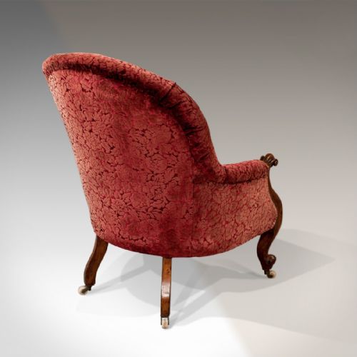 fig 2. Antique Armchair Salon Chair Quality English Victorian Mahogany c1850