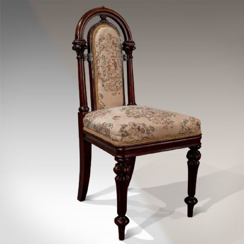 Antique Fine Walnut Side Desk Hall Chair English Quality William IV C1835
