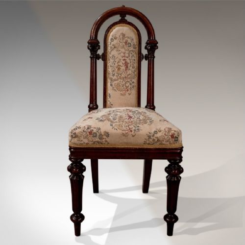 fig 2. Antique Fine Walnut Side Desk Hall Chair English Quality William IV c1835