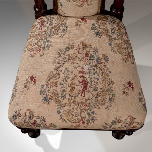 fig 3. Antique Fine Walnut Side Desk Hall Chair English Quality William IV c1835
