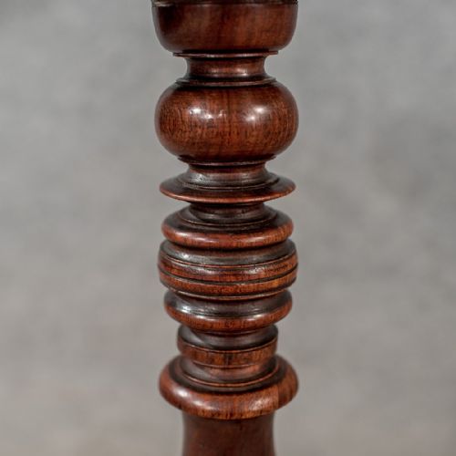 fig 2. Antique Quality Georgian English Walnut Wine Side Tripod Oval Table c1800